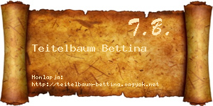 Teitelbaum Bettina névjegykártya